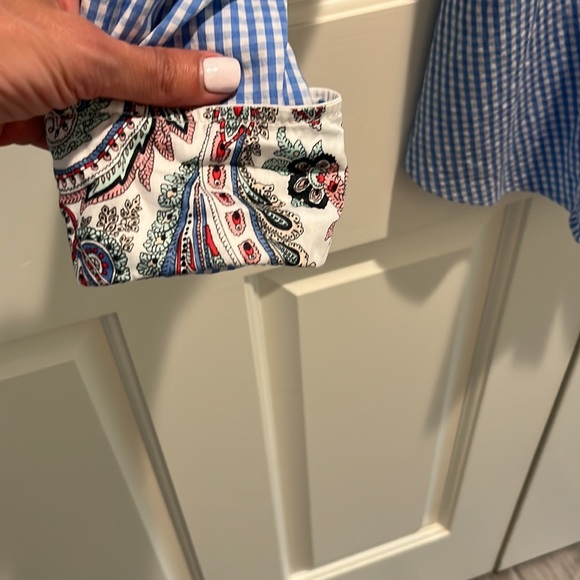 Gerry Weber ladies blouse. Size 44. Blue/white check. Great details throughout - Picture 4 of 5